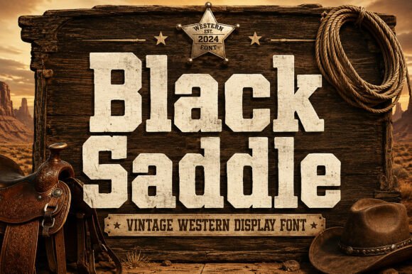 Black Saddle: A Bold Display Typeface for Editorial Design