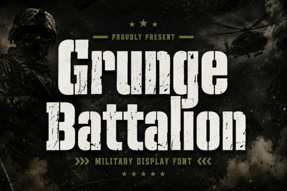 Grunge Battalion: A Heavy-Duty Display Typeface for Bold Brand Identity