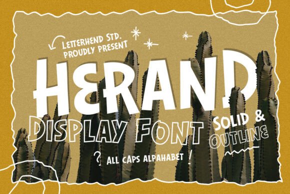 Herand Typeface: A Bold Handcrafted Font for Small Business Branding
