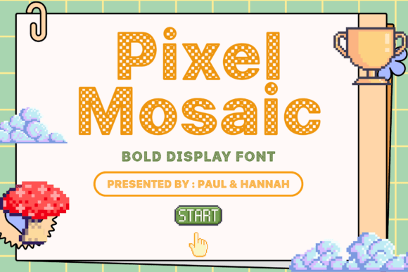 Pixel Mosaic: A Bold Display Typeface for Editorial Design