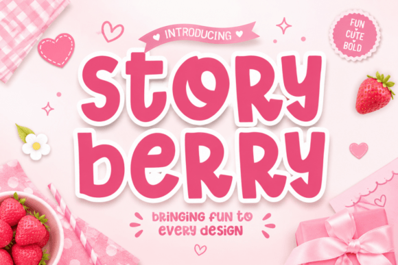 Storyberry: A Playful Handwritten Font for Editorial Design
