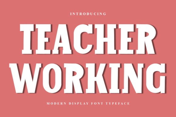 Teacher Working: The Festive Typeface That Elevates Small Business Branding