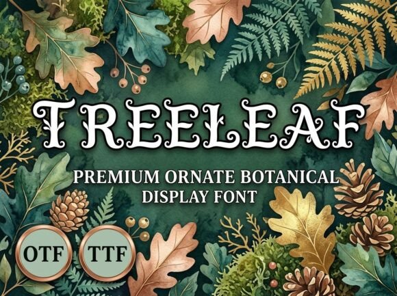 Treeleaf: A Premium Display Font for Rustic Campaigns