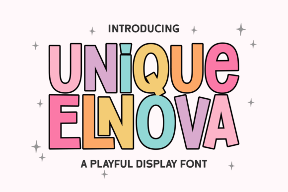 Unique Elnova: A Whimsical Display Typeface for Digital Branding