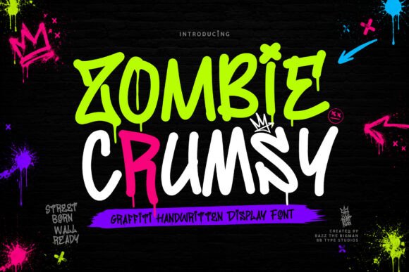 Zombie Crumsy: A Bold Display Typeface for Digital Branding