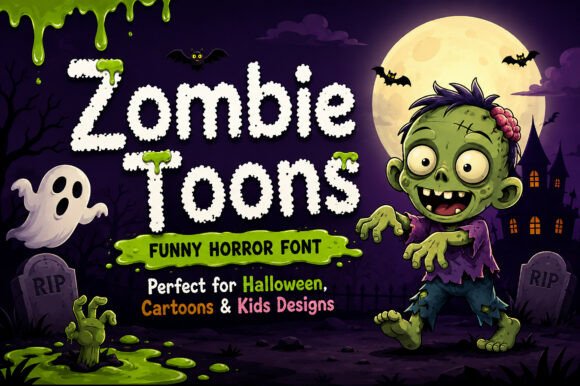 Zombie Toons: A Playful Display Typeface for Spooky Editorial Design
